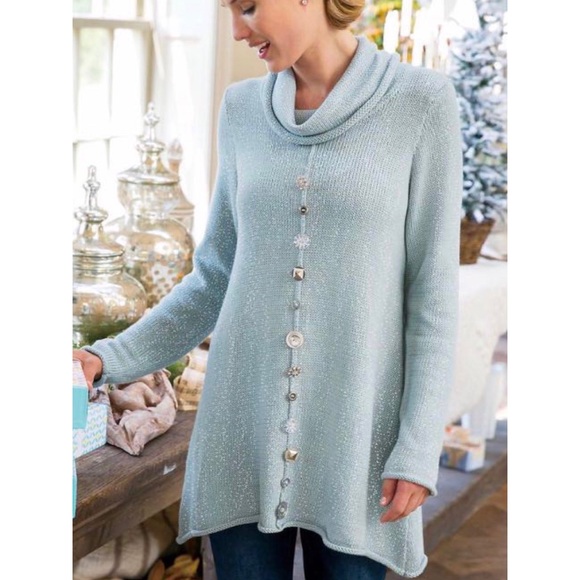 Soft Surroundings Sweaters - Soft Surroundings Nordic Night Tunic Knit Sweater